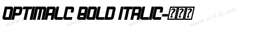 OptimalC Bold Italic字体转换
